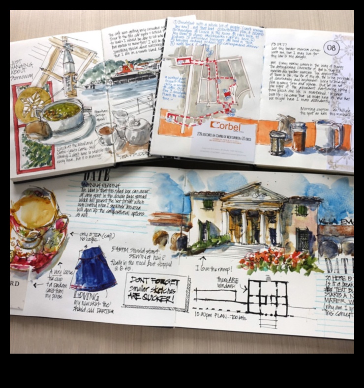 Βιβλίο σκίτσων πόλης: Τεκμηρίωση των καθημερινών σκηνών και αλλαγή τοπίων της αστικής ζωής