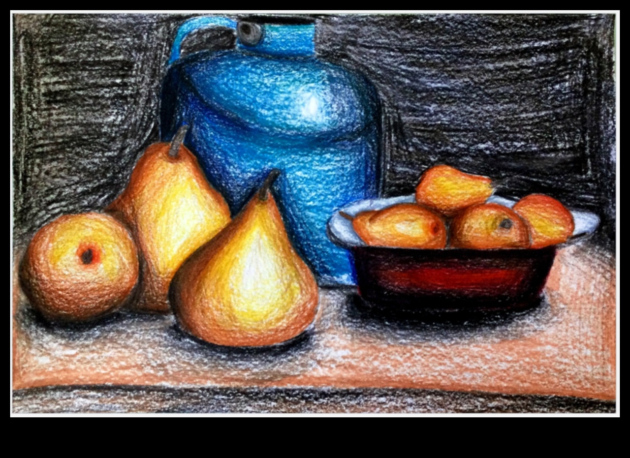 Τεχνικές μολυβιών για δυναμικά σχέδια νεκρής φύσης σε γραφίτη