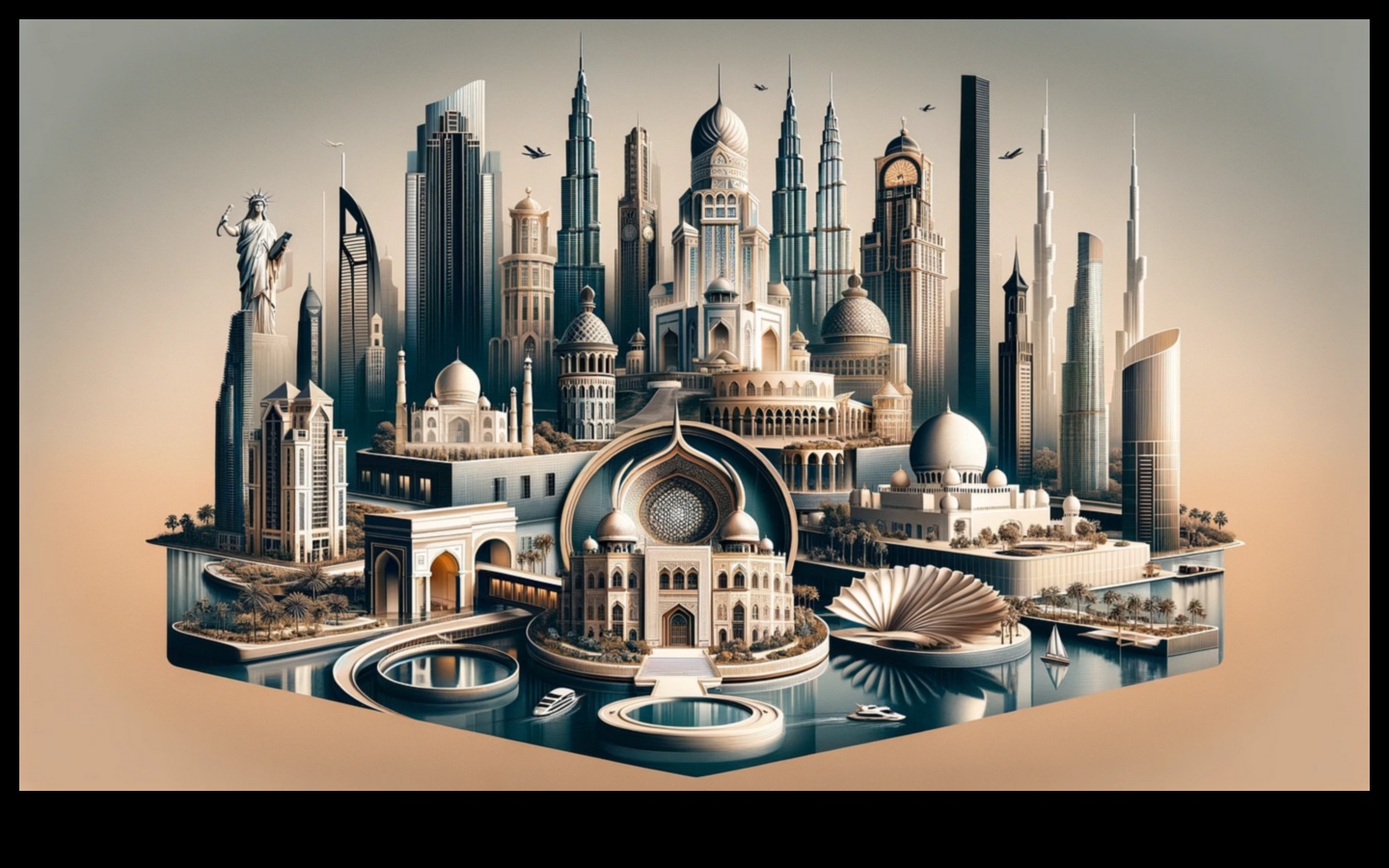 Architectural Marvels: Illustrating Iconic Buildings